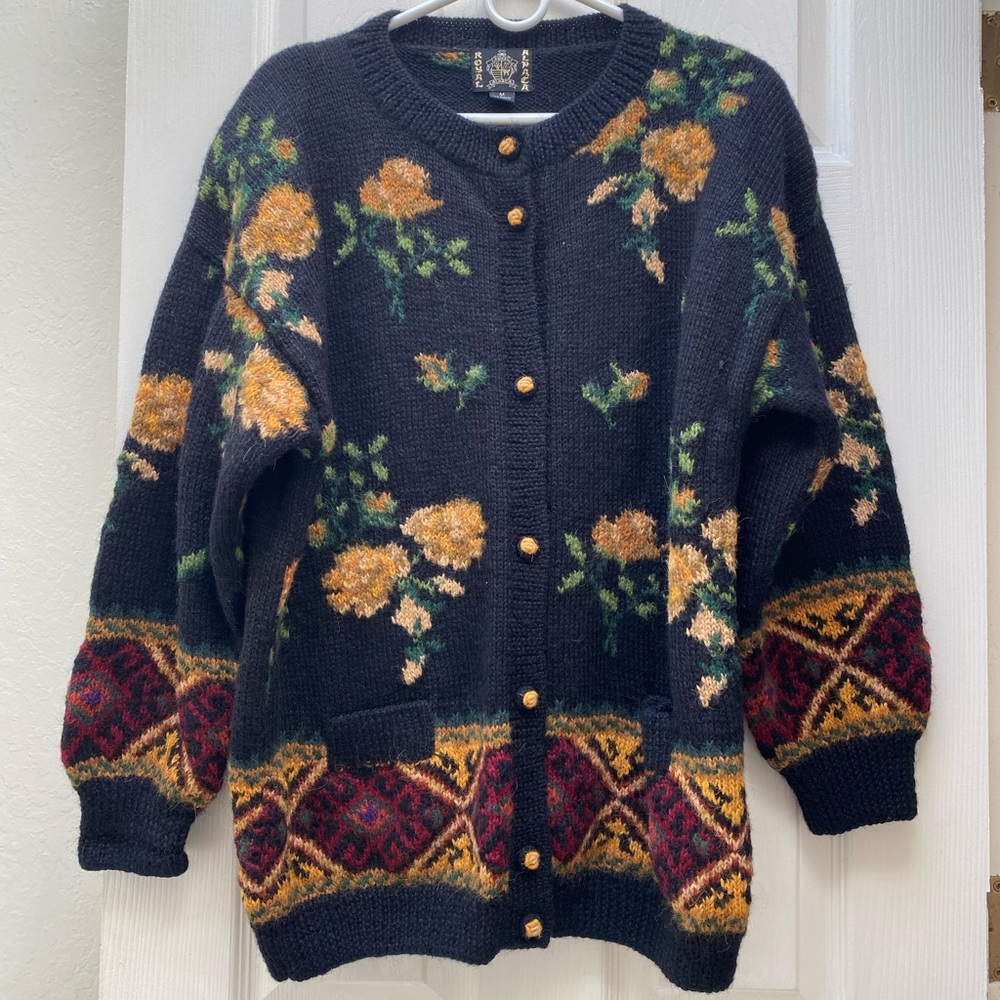 ROYAL ALPACA | 100% Alpaca Cardigan Button Down Size Medium